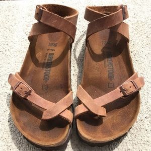 Yara Oiled Leathered Birkenstocks Size 39